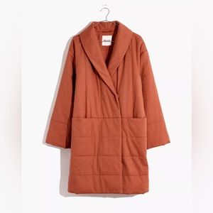 Madewell Dumont Quilted Coat Large NWOT
